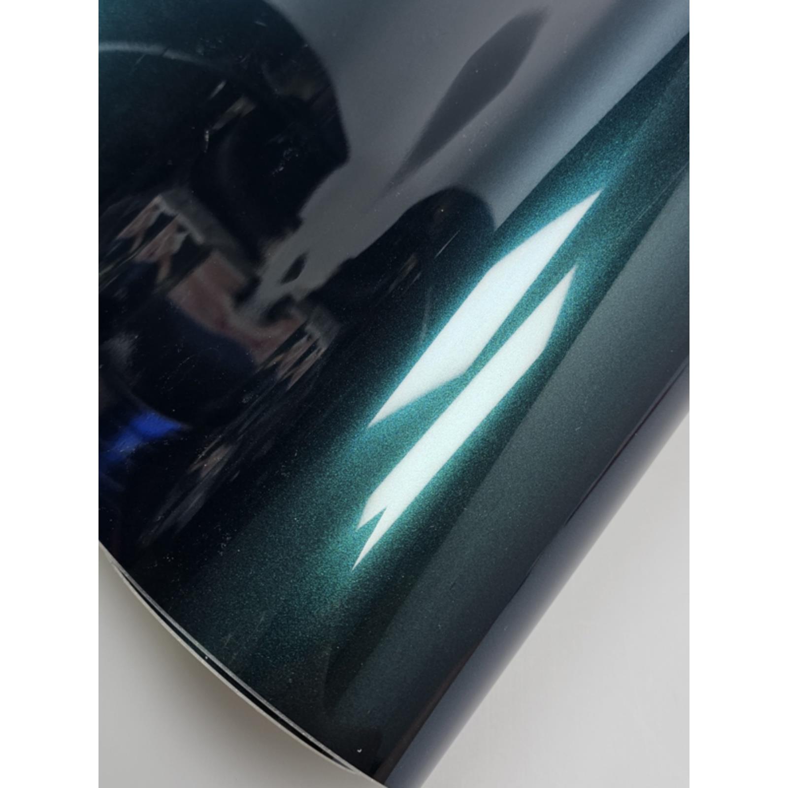 汽车改色膜pet漆面暗夜绿贴膜黑幻绿中控内饰摩托车膜车顶机盖膜