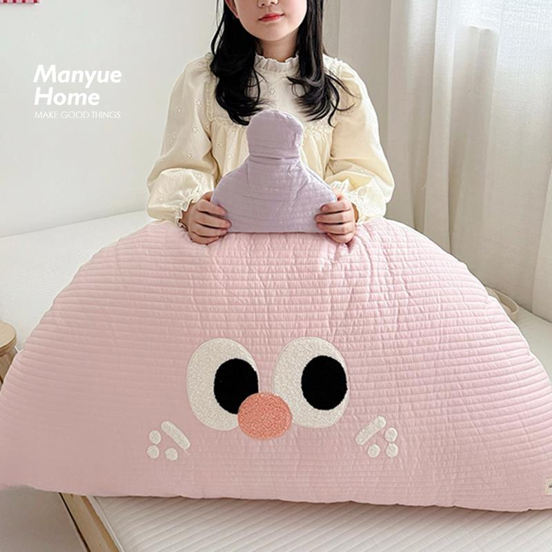 蔓越家 卡通ins风全棉绗缝床头靠垫沙发抱枕大靠背儿童房纯棉靠枕