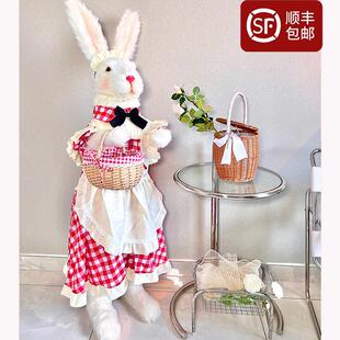 彷真兔子模型巨型站立大兔子摆件工具兔元宝兔照相道具人偶兔子