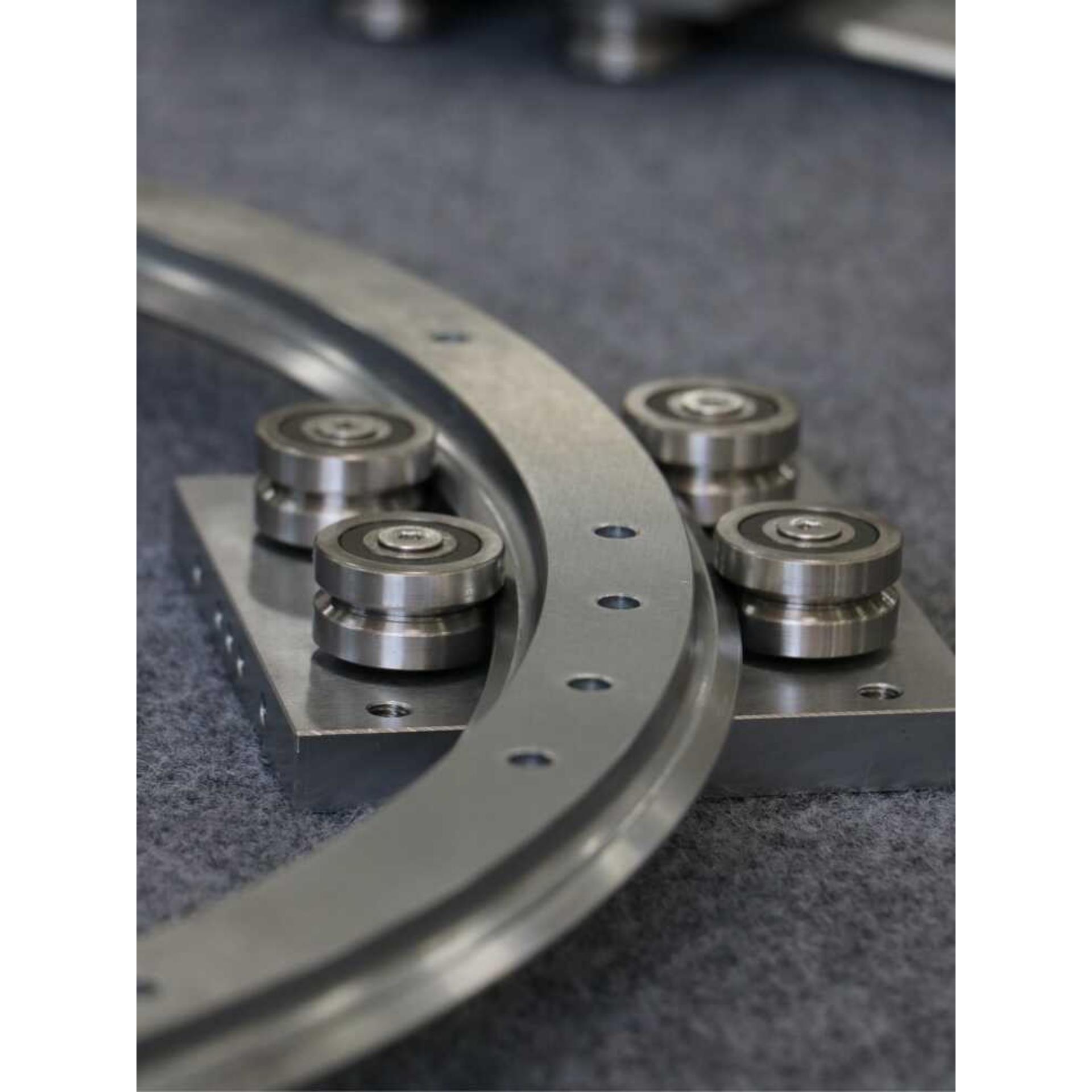 44重载高速T型环形齿轮圆弧滚轮导轨滑块轨道输送循环工业生产线