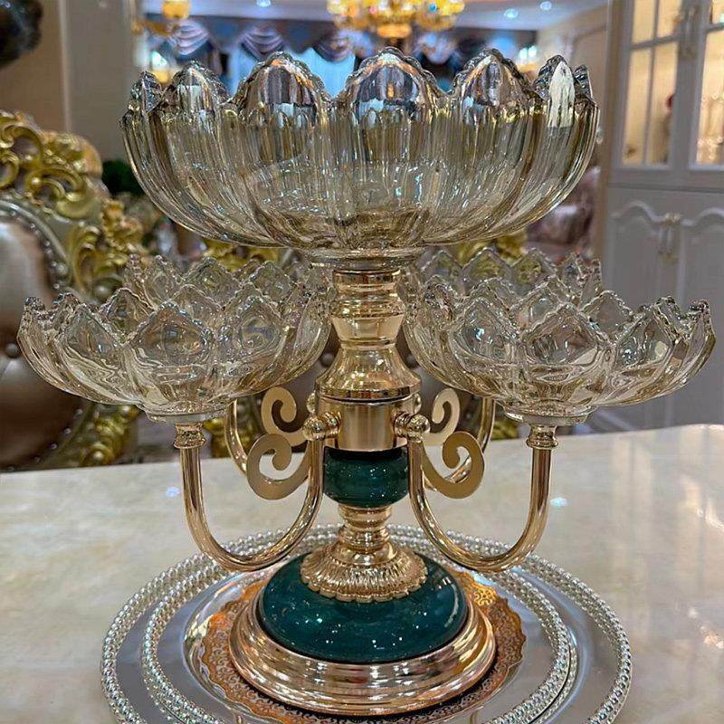 金碧辉煌冰裂纹旋转果盘特大号客厅摆件欧式奢华家装饰品,餐饮具,果盆/果盘/果篮,淘宝优惠券,粉丝福利购,淘宝优惠卷
