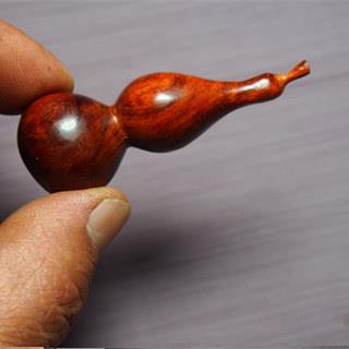印度小叶紫檀木海南黄花梨金丝楠老料手工葫芦挂件把件(一物一拍