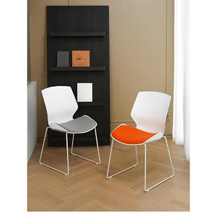 弓形会议椅北欧轻奢现代简约无扶手座椅可叠放培训椅办公椅组合