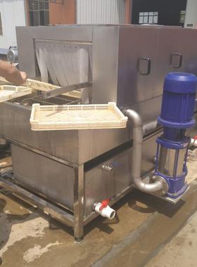 果筐洗清洗机 保水机温桶清洗机 XWV隧道式盒机 汇康械设备清洗率