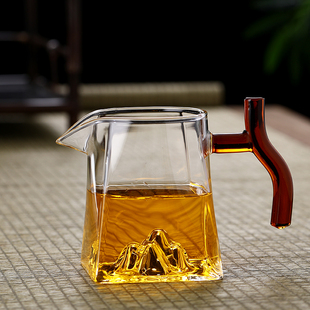 分茶器大容量茶海公杯家用茶具 防爆加厚玻璃公道杯茶漏套装