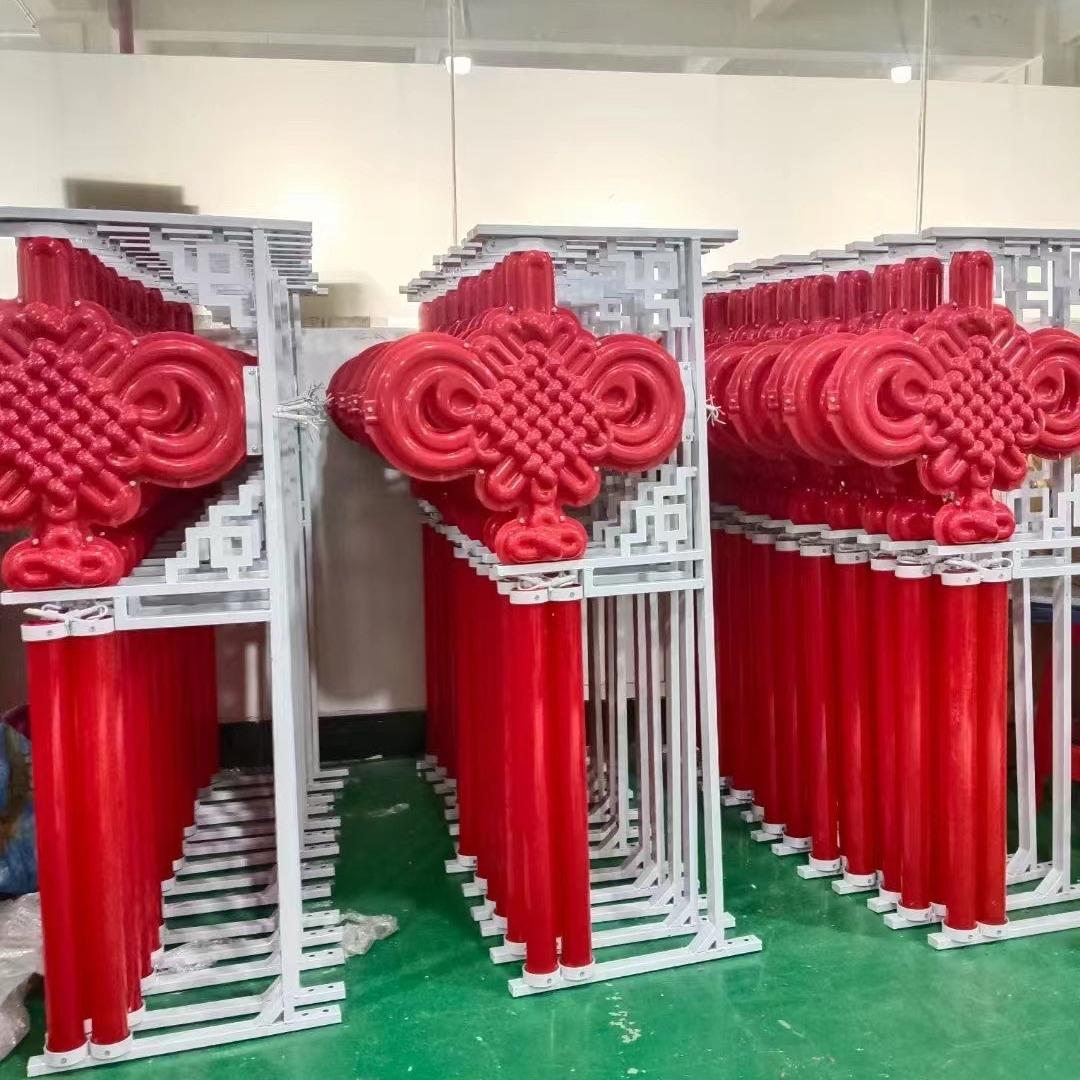 l0ed发光中国结灯节太日阳能路灯外户街道装饰景观灯亚笼克力灯笼