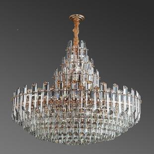 客厅晶灯新款 高餐厅灯房间大水厅主 轻奢640大别墅家用吊大气欧式