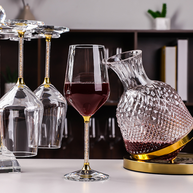 金钻水晶旋转醒酒器家用红酒杯