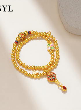 雅仕雅乐双层复古国风手链