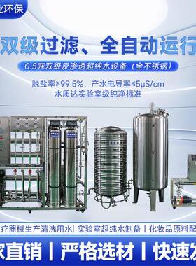 设备厂家双级反渗透工业全自动净水过滤直饮水EDI超纯水处理设备