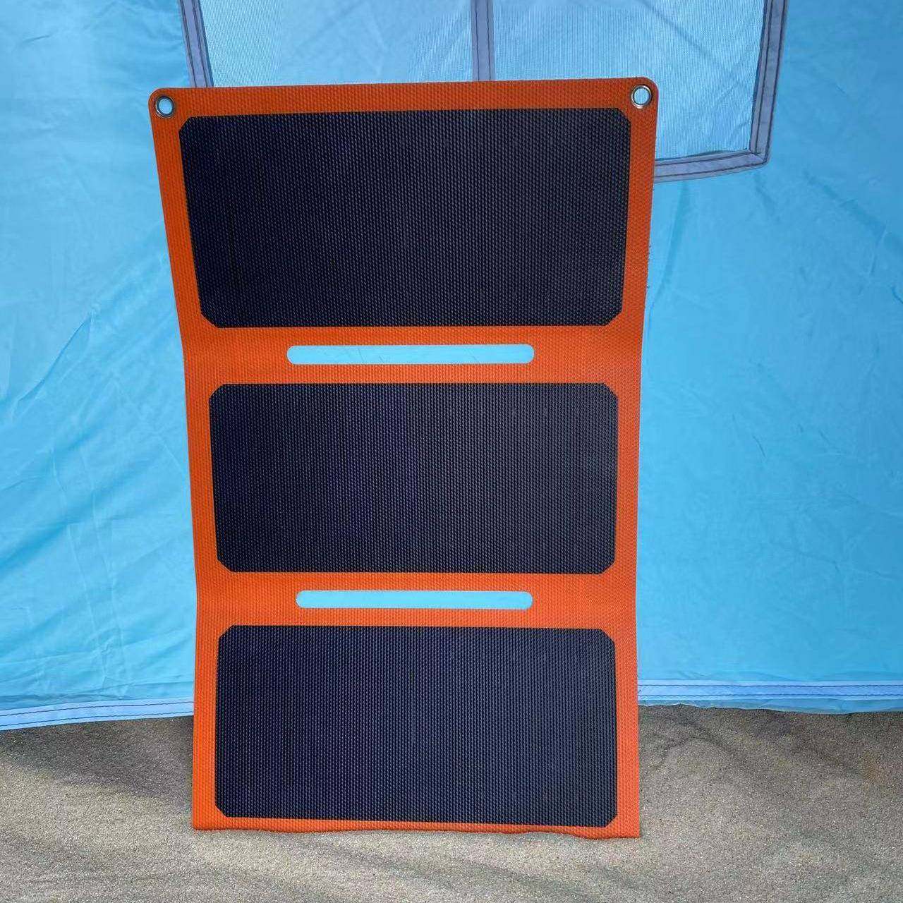 63太阳能电池板户外便携折叠光伏板橙色一体层压板