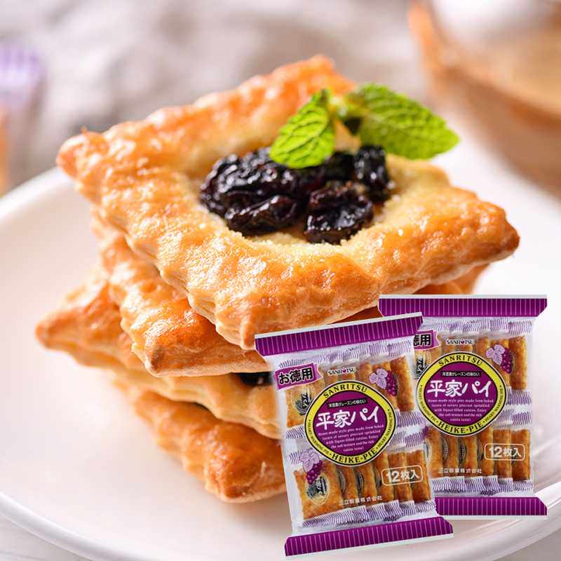 日本 三立提子酥12枚/源氏蝴蝶酥24枚 平家派葡萄干派