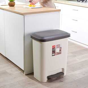 飞达三和大容量带盖垃圾箱家用客厅厨房双踏板脚踏式二分类垃圾桶