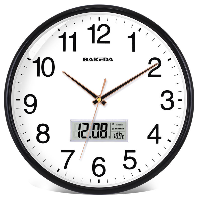 现代简约免打孔静音挂钟