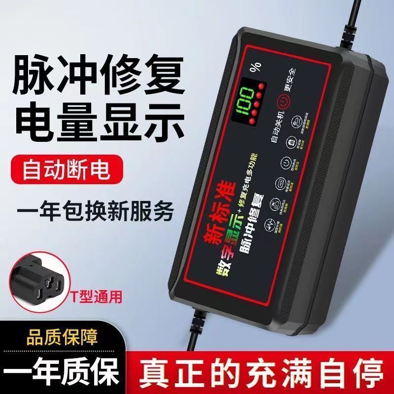 自动断电 两轮三轮电动车电动车充电器48V60V72V超级快充电车通用