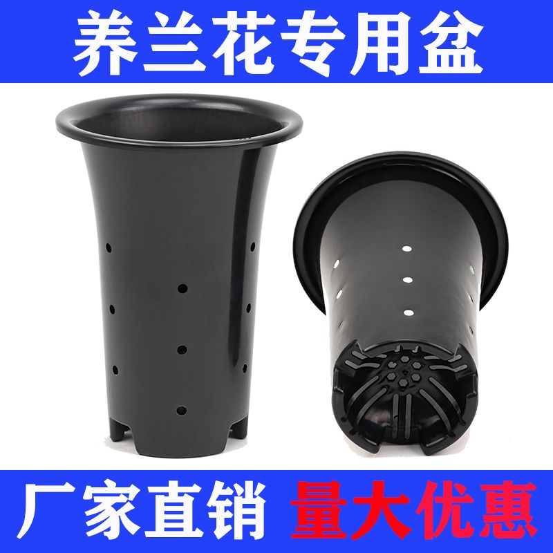 兰花专用盆塑料兰花盆加厚加高大号兰花花盆透气排水兰草盆