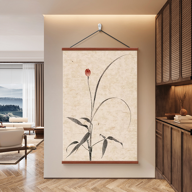 宋代美学挂画新中式客厅背景墙玄关装饰画书房茶室办公室禅意壁画图片