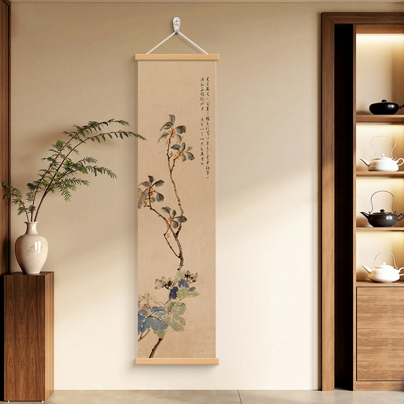 宋氏美学玄关走廊国风花鸟挂画新中式茶室书房古典意境高级装饰画