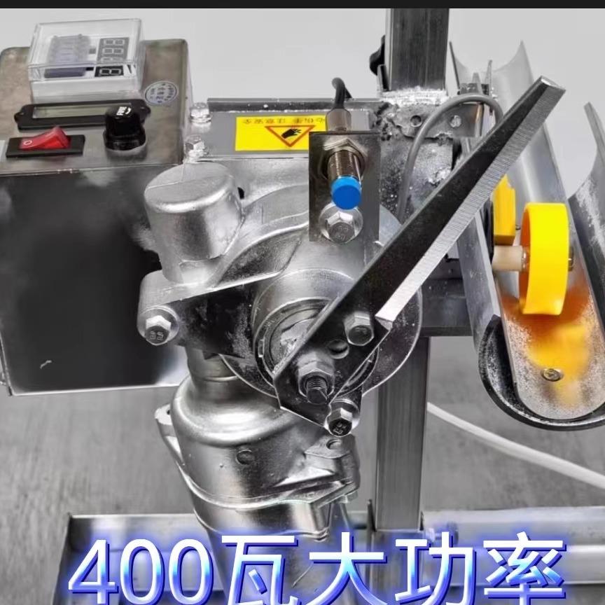 蓬化机直管切断器空心直管切刀微电脑调速小型玉米泡大米筒切割机