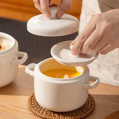 陶瓷炖盅家用炖燕窝碗具带盖子隔水一人煲汤炖罐蒸蛋碗瓦罐小汤盅