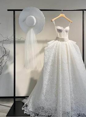 黑色落地婚纱展示架礼服架子汉服挂衣架中式秀禾陈列货架头纱挂杆