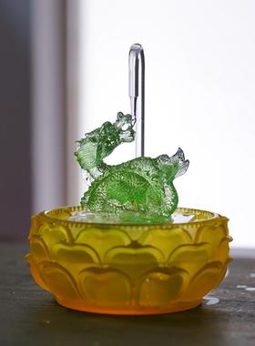 釉十二生肖龙青龙饰品镇屋吉祥物店开业招财进宝龙腾思海流水饰品