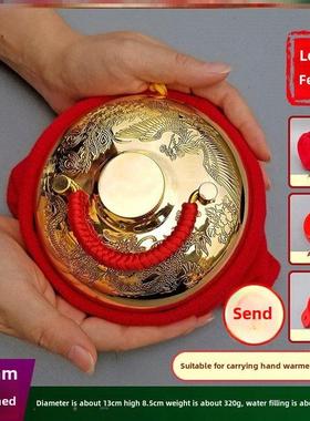 唐坡子纯铜锅加厚防暴热背热敷按摩热水袋婚礼手暖暖宫神器被子