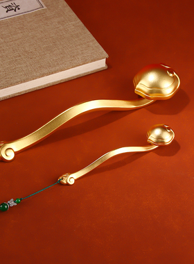 全铜摆件 如意手把件 铜工艺品 书房 桌面中式饰品 祝寿生日 礼物