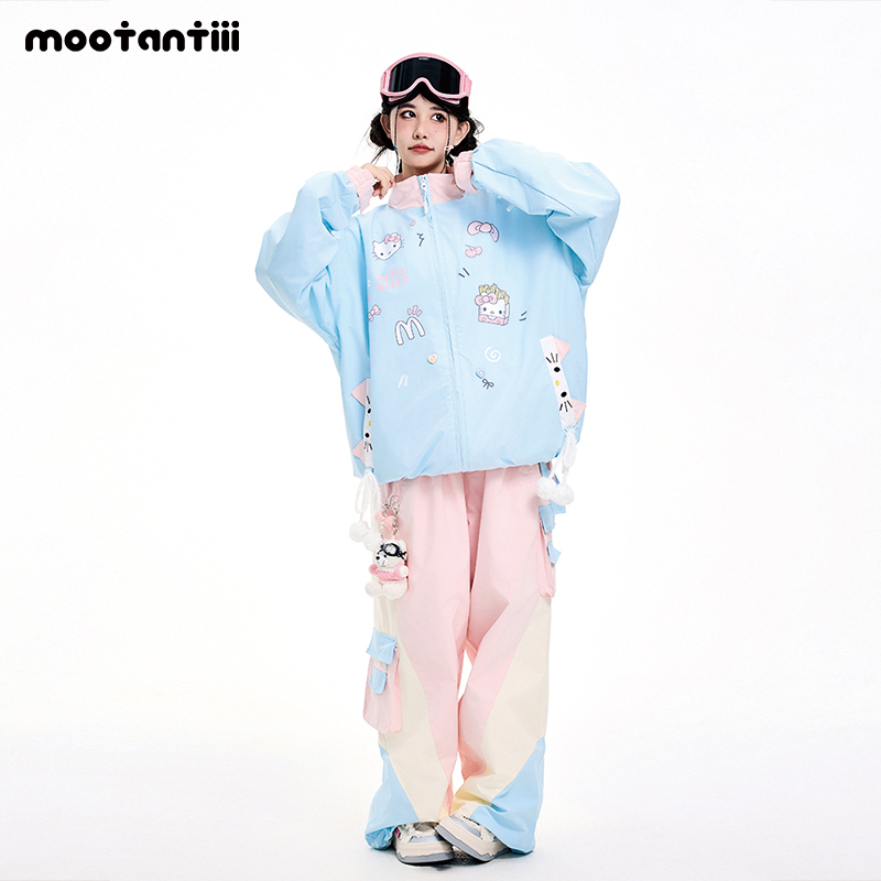 【送硅胶护臀裤】凯蒂猫滑雪服