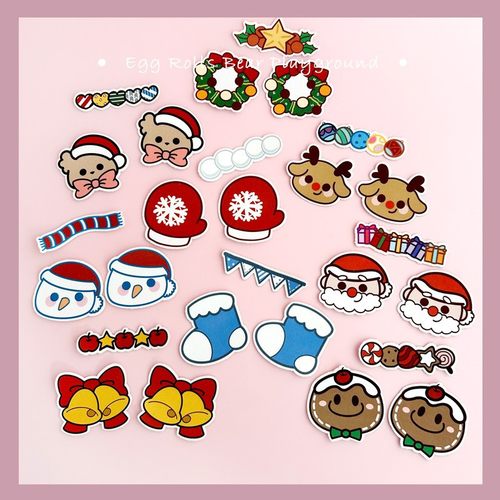 圣诞元素滑雪防冻贴脸贴鼻贴