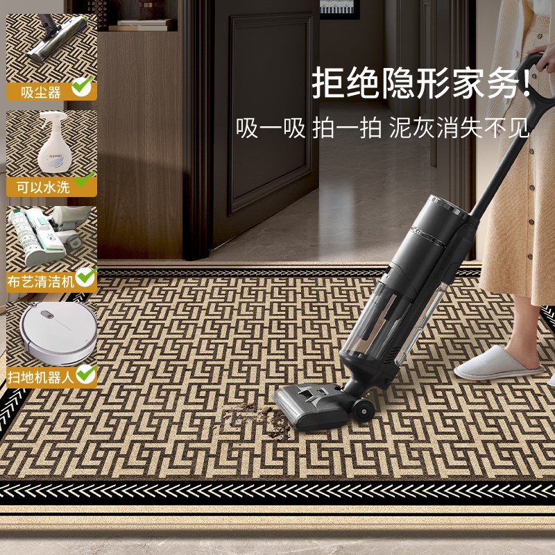 轻奢入户玄关f门垫进门家用入户门裁剪高级防滑简约耐脏地垫可定