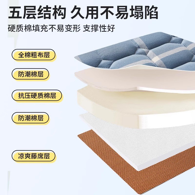 梦特娇学生床垫软垫宿舍单人90x190cm冬夏S两用凉席垫子地垫