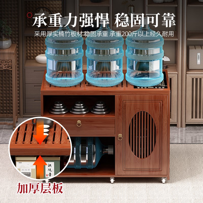 边几可移动茶几客厅侧q边柜家用小推车非实木烧水壶一体茶台泡茶