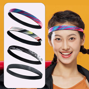 运动发带跑步瑜伽头带健身防滑吸汗带女健身止汗带细导汗带发箍