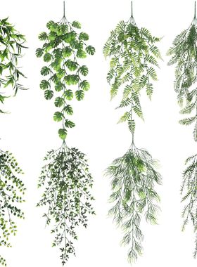 仿真绿植壁挂亚马逊婚庆家居拍摄造景仿真花植物藤条树藤摆件