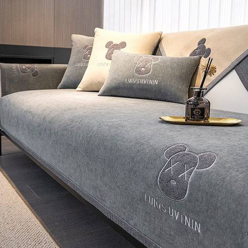 2025新款四季通用雪尼尔沙发垫坐垫简约防滑全包沙发罩奢华舒适