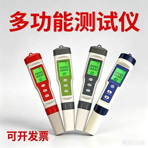 多功能水质测试笔家用高精度水质检测仪 可携式PH/TDS/EC/盐度/温