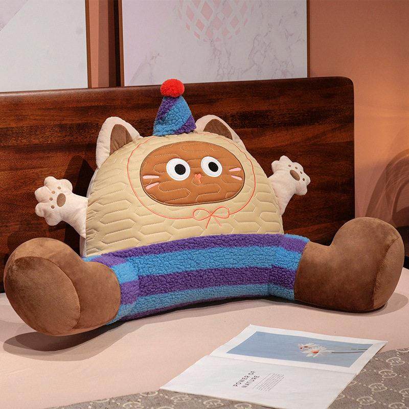 宿舍床头靠垫可爱卡通大靠背大学生寝室好物床上靠枕座椅腰靠男女