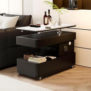 2025新款可升降旋转边几茶几可移动智能沙发边柜客厅家用轻奢窄柜