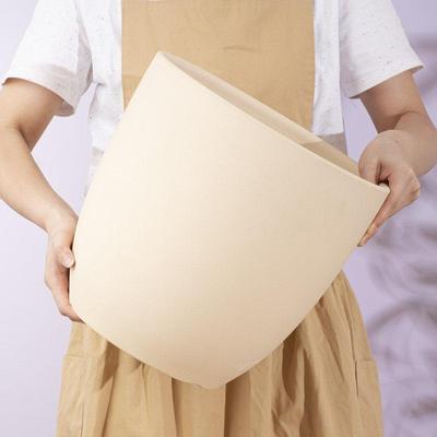 透气性好的素烧陶土花盆大口径无釉粗陶吸水栽花绿植花盆落地盆景