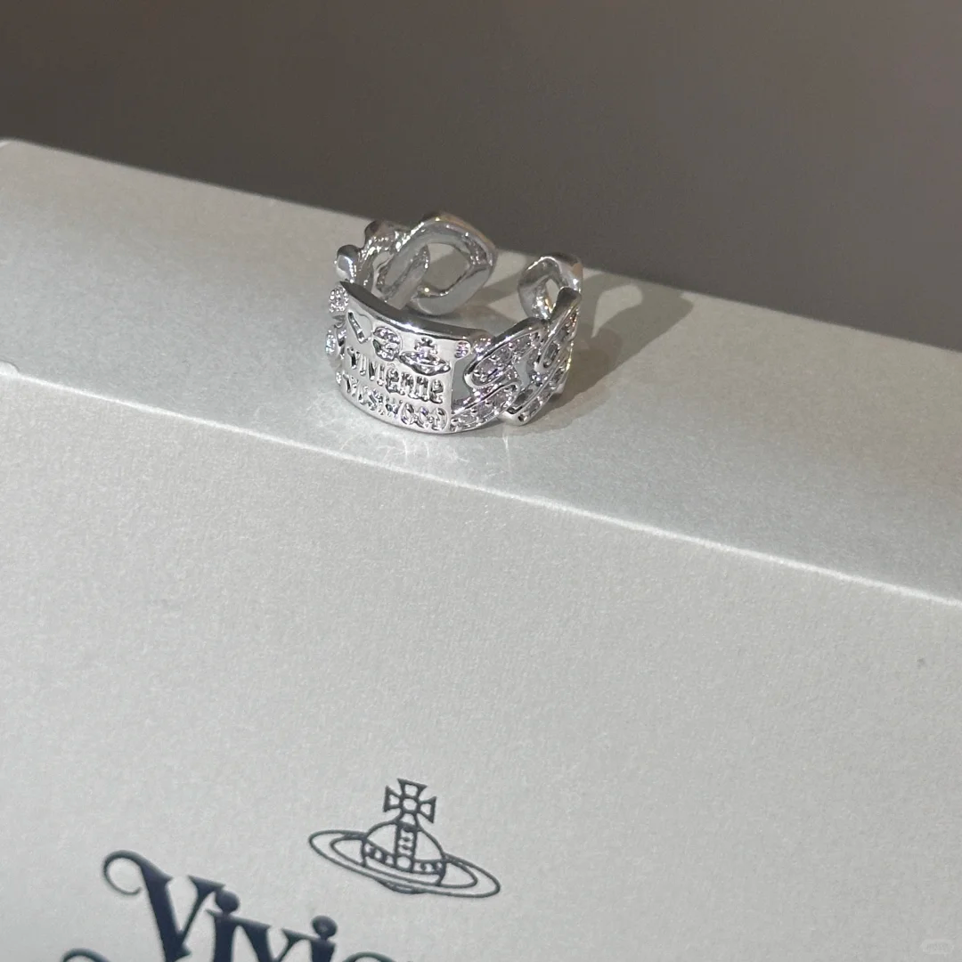 骷髅方牌麻花链西太后土星戒指