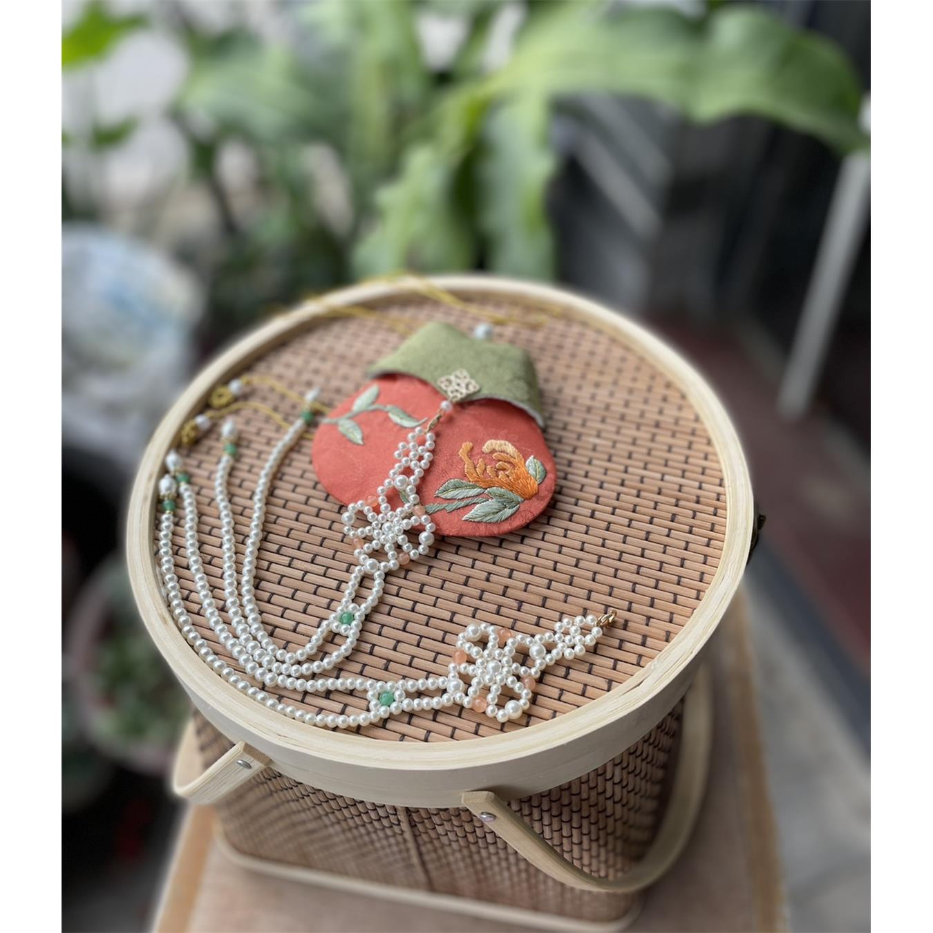 驱蚊香囊艾草香袋七夕礼物古风挂件汉服荷花鱼荷包手工刺绣袋吊坠