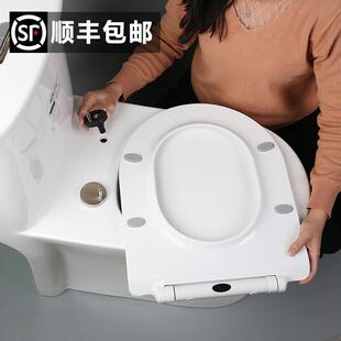 通用家用方形U型V型O型抽水坐便器盖板老式 脲醛加厚马桶盖 厕板圈