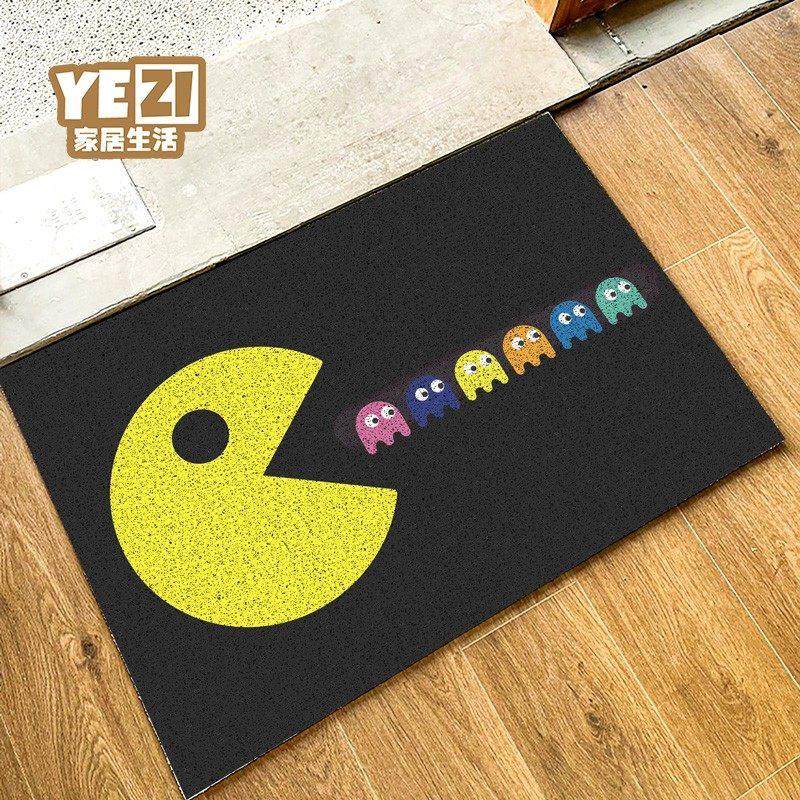 吃豆人卡通入户门地垫家用耐脏免洗门外丝圈脚垫防滑地毯进门垫子,居家布艺,入户地垫,淘宝优惠券,粉丝福利购,淘宝优惠卷