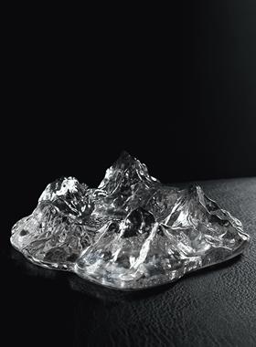 唐赤金走龙桌面冰山装饰摆件