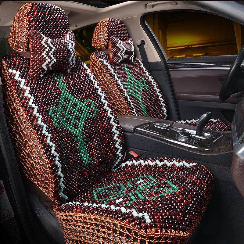 通用木珠汽车坐垫夏季通风透气凉垫座套冰丝全包按摩珠子?椅垫子