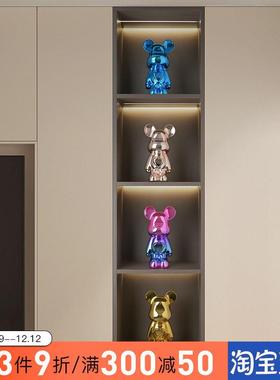 北欧轻奢暴力熊酒柜装饰品摆件创意高档客厅电视柜玄关家居礼品