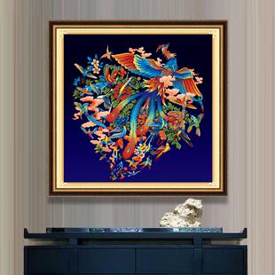 十字绣线绣百鸟朝凤2025新款绣客厅满绣小挂件简约现代自己绣手工