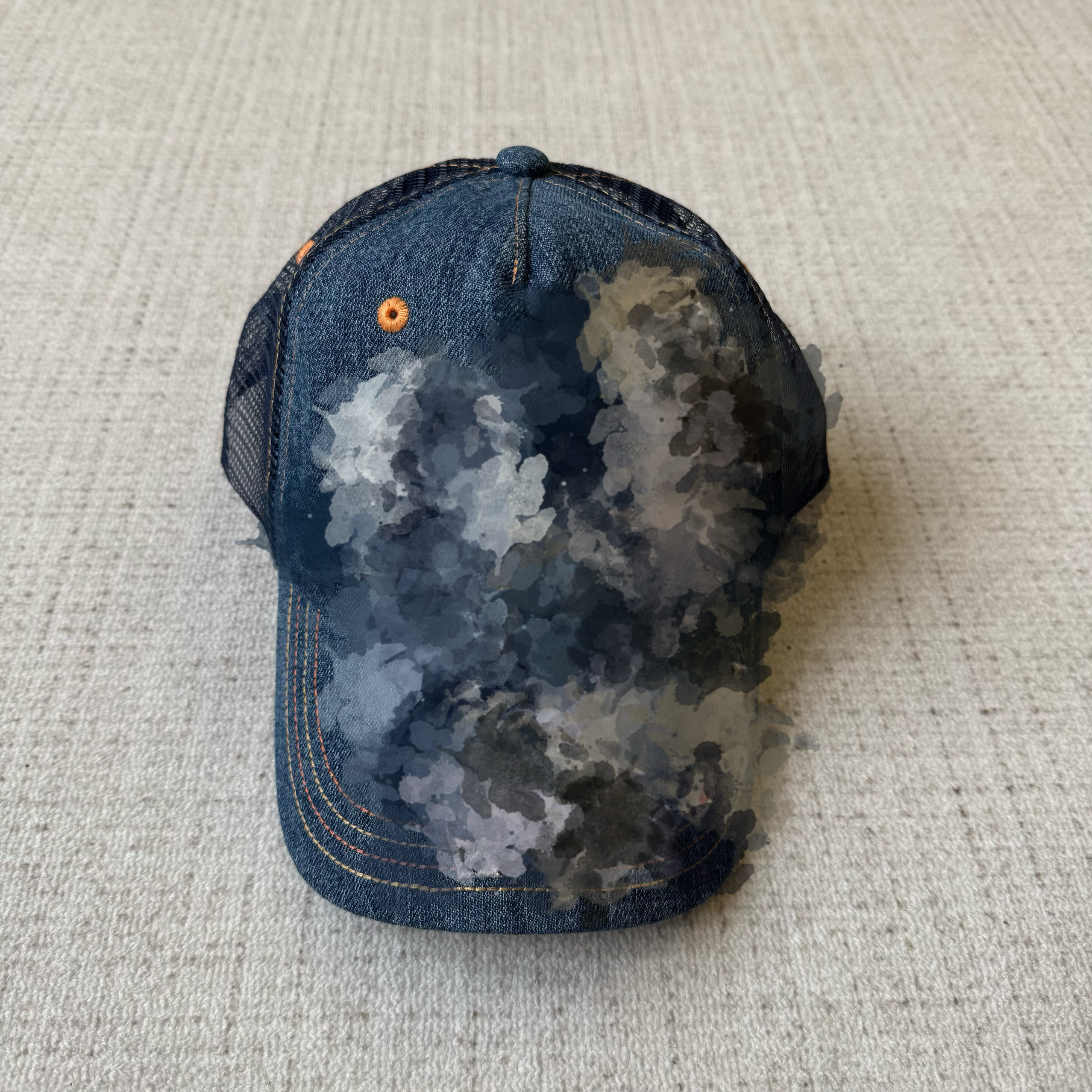 Denim baseball cap