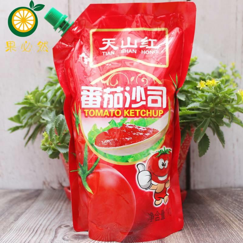 新款天山红番茄沙司酱1kg手抓饼汉堡沙司面包蘸食 带嘴
